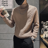 高品质纯色提花毛衣男高级感社会小伙针织衫B323-M47A-P78控108，男装针织衫/毛衣，星座301C（原B323）