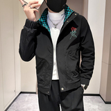 网红外套男潮牌高级感玫瑰花刺绣社会小伙夹克B323-JK02-P88，男装夹克，星座301C（原B323）