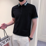 社会小伙短袖polo衫男修身潮流时尚抖音PL03/特P48控68，男装Polo衫，星座301C（原B323）