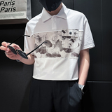 短袖男款polo衫2025夏季新款高级感社会小伙店主风B323-PL18-P55，男装Polo衫，星座301C（原B323）