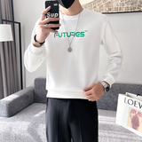 网红精神社会小伙卫衣男长袖2025新款修身字母印花两色WY06-P53，男装卫衣，星座301C（原B323）