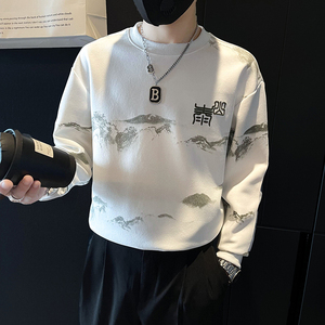 泰山印花刺绣卫衣男潮牌社会小伙高级感痞帅外套B323/WY13/P65图片
