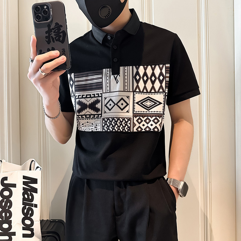 B323-PL20-P55控75短袖男POLO衫社会小伙店主风夏季新款高级感,男装Polo衫,星座301C（原B323）