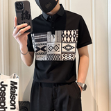 B323-PL20-P55控75短袖男POLO衫社会小伙店主风夏季新款高级感，男装Polo衫，星座301C（原B323）