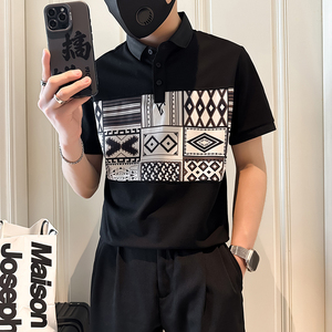 B323-PL20-P55控75短袖男POLO衫社会小伙店主风夏季新款高级感图片