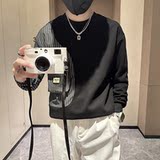 抖音卫衣男社会小伙潮牌条纹拼接圆领外套时尚B323-WY09B-P58，男装卫衣，星座301C（原B323）