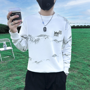 泰山印花刺绣卫衣男潮牌社会小伙高级感痞帅外套B323/WY13A/P65图片