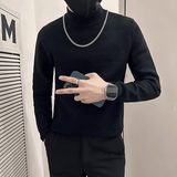 高支高密抖音社会小伙毛衣男半高领提花针织衫B323-M36-P78控108，男装针织衫/毛衣，星座301C（原B323）