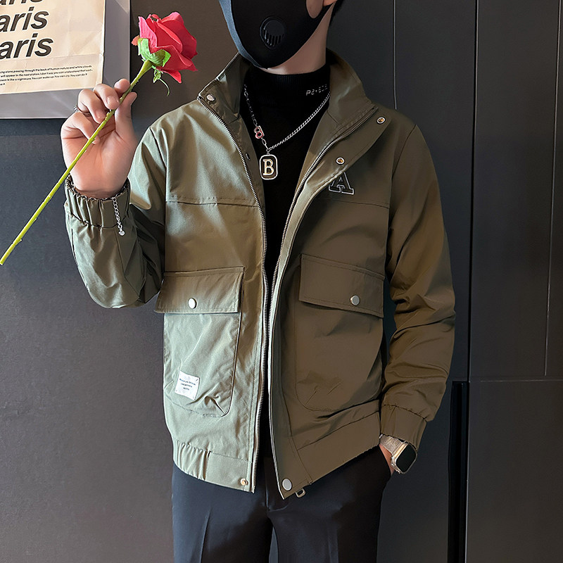 秋季男士工装外套夹克上衣社会小伙潮流高级感B323-JK04-P98,男装夹克,星座301C（原B323）