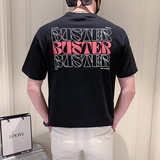 社会小伙短袖T恤男潮牌印花圆领时尚DT12/P45控65，男装T恤，星座301C（原B323）