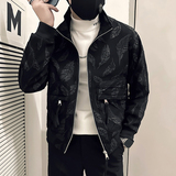 社会小伙外套男修身羽毛提花图案高级感外套B323-JK10-P98控138，女装短外套，星座301C（原B323）