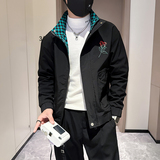 网红外套男潮牌高级感玫瑰花刺绣社会小伙夹克B323-JK02-P88，男装夹克，星座301C（原B323）