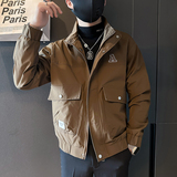 秋季男士工装外套夹克社会小伙立领潮流高级感B323-JK04-P98，男装夹克，星座301C（原B323）