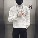 社会小伙毛衣男高级感圆领肌理感加厚针织衫B323-M53-P58控78，男装针织衫/毛衣，星座301C（原B323）