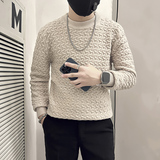社会小伙毛衣男高级感圆领肌理感加厚针织衫B323-M53-P58控78，男装针织衫/毛衣，星座301C（原B323）