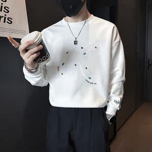 重工刺绣硬挺外套男高级感卫衣社会小伙店主风B323/WY17B/P68控98图片