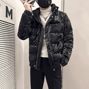 社会小伙棉衣男立领亮面修身刺绣棉服B323-MY01-P108控148图片
