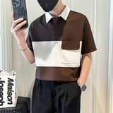 B323-PL21-P55控75短袖男Polo衫社会小伙店主风夏季新款高级感，男装Polo衫，星座301C（原B323）