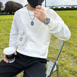 条纹拼接真口袋卫衣男设计感潮牌社会小伙长袖外套B323/WY09A/P58，女装短外套，星座301C（原B323）
