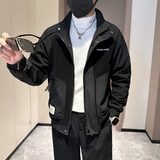 抖音夹克男潮流立领修身社会小伙高级感外套B323-JK06-P98，男装夹克，星座301C（原B323）