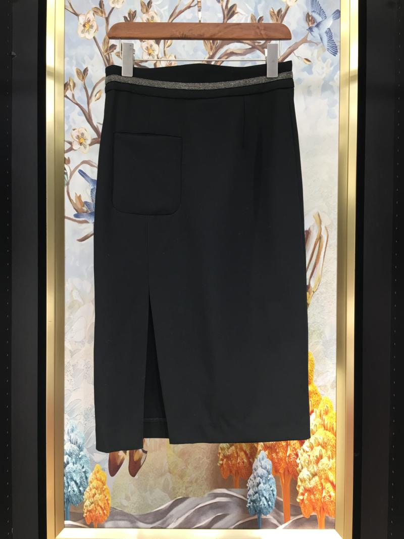 欧洲站19秋装新品腰订珠前开叉修身包裹半身裙一步裙Y104220|ruв категории Женская одежда, юбка - от Buy2taobao.com для оказания профессиональной услуги покупки агента Taobao