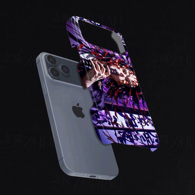 黑死牟刀六眼磨砂磁吸手机壳大孔亮面硬壳适用苹果iphone18promax华为PURAXVIEW华为NOVA14ULTRA荣耀100PRO