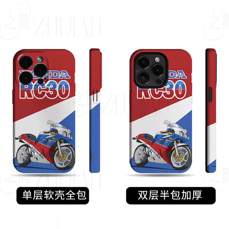本田RC30磨砂磁吸手机壳大孔亮面硬壳适用苹果iphone18promax华为PURAXVIEWVIVOX80PROIQOONEO6