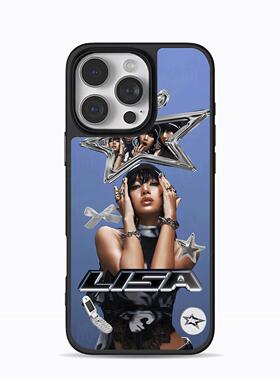 LISA潮流造型手机壳大孔电镀黑框碳纤纹二合一磁吸适用苹果17promax华为MATE60PROPLUS小米15PROPURA70ULTRA