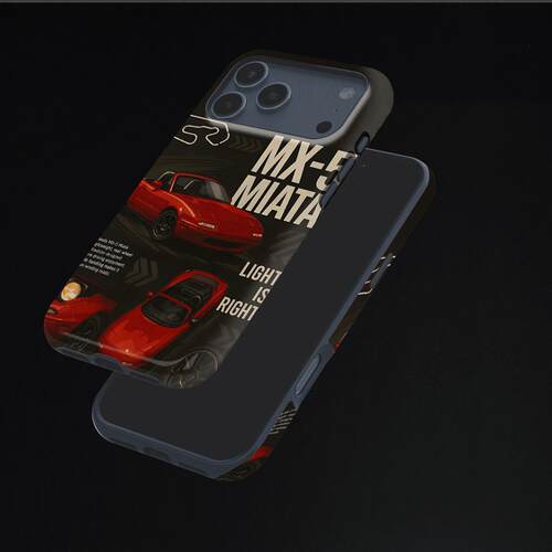 马自达MX5硬壳磨砂磁吸手机壳适用苹果iphone17promax华为FINDX8PROOPPOFINDX9PRO荣耀500proP70ULTRA