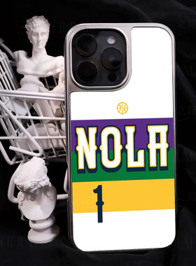NOLA1号球衣手机壳大孔电镀黑框碳纤纹二合一磁吸适用苹果17promax华为MATE60PROPLUSPURA70ULTRAPURA80ULTRA
