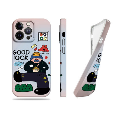 苹果17promax插画大叔女孩菲林情侣手机壳适用苹果华为P80PROOPPOK13TURBOPROP60PROIQOOZ10TURBOIQOO13