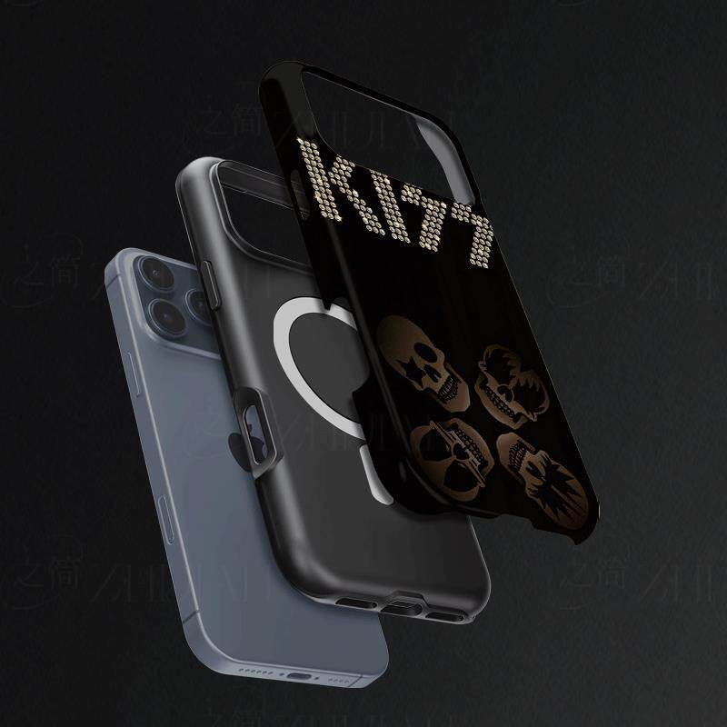 KISS骷髅磨砂磁吸手机壳大孔亮面硬壳适用苹果iphone18promax华为PURAXVIEW1加ACE5竞速版华为PURA80ULTRA