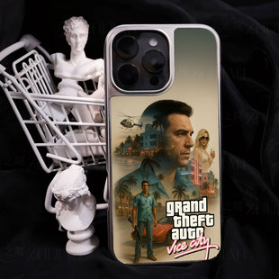 罪恶都市手机壳大孔电镀黑框碳纤纹二合一磁吸适用苹果17promax华为MATE60PROPLUSMATE70PROPLUSPURA70ULTRA