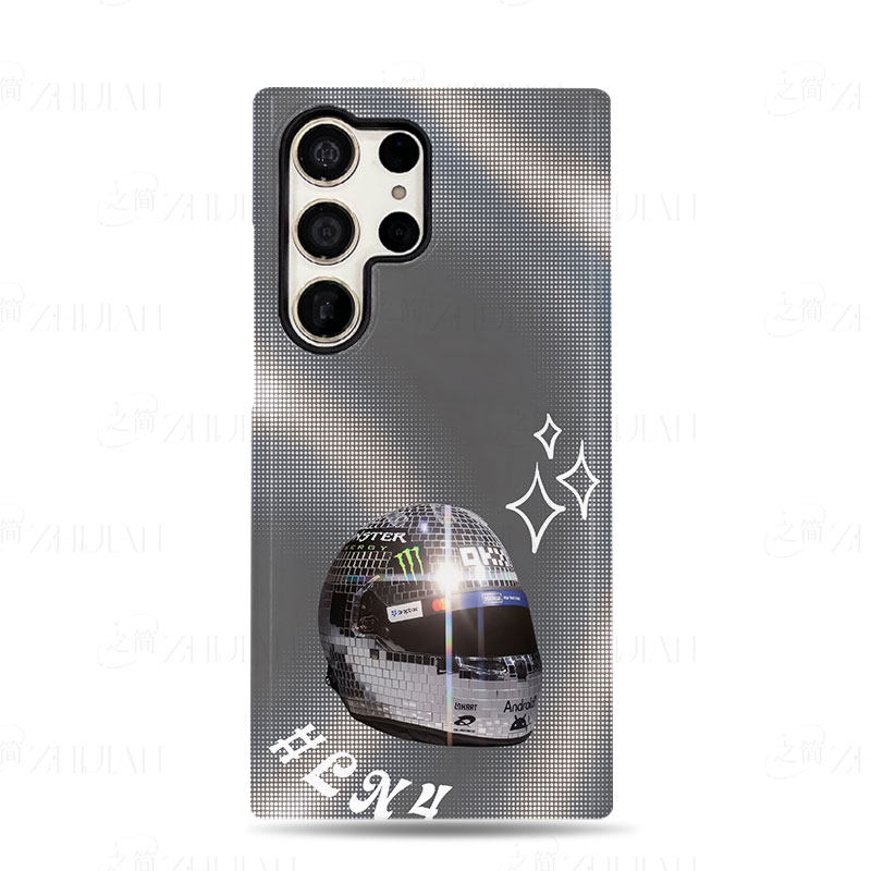 魔爪赛车头盔磨砂磁吸手机壳大孔亮面硬壳适用苹果iphone18promax华为PURAXVIEW华为P40PROPLUSVIVOX90PROPLU