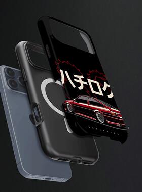 丰田AE86硬壳磨砂磁吸手机壳适用苹果iphone17promax华为VIVOX200PROMINIP70ULTRA小米15PROMATE70PRO+