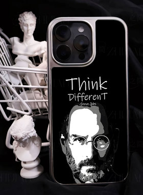 乔布斯非同凡想手机壳大孔电镀黑框碳纤纹二合一磁吸适用苹果17promax华为小米17PROMAXPURA80ULTRAPURA70PRO