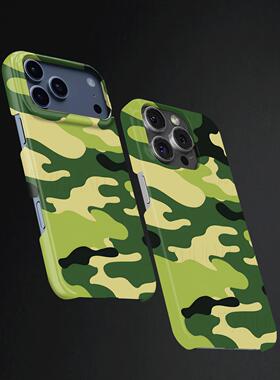 迷彩纹理硬壳磨砂磁吸手机壳适用苹果iphone17promax华为VIVOX200PROMINI荣耀400PROVIVOX200Smate80pro