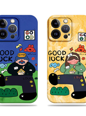 苹果17promax插画大叔女孩菲林情侣手机壳适用苹果华为FINDX7ULTRAMATE50PRO麦芒40红米K60EMATE40PRO