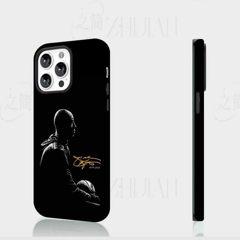 科比篮球剪影磨砂磁吸手机壳大孔亮面硬壳适用苹果iphone18promax华为PURAXVIEW红米K80至尊版红米K70至尊版