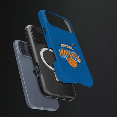 尼克斯队徽硬壳磨砂磁吸手机壳适用苹果iphone17promax华为P60pro三星S25ULTRAMATE60PROFINDX8PRO