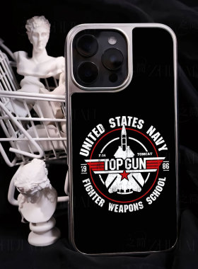 海军TOPGUN徽手机壳大孔电镀黑框碳纤纹二合一磁吸适用苹果17promax华为PURA70PROPLUSMATE60PROPLUS小米14PR