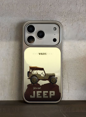 威利斯吉普车手机壳大孔电镀黑框碳纤纹二合一磁吸适用苹果17promax华为PURA80PROPLUS小米14PROPURA70ULTRA