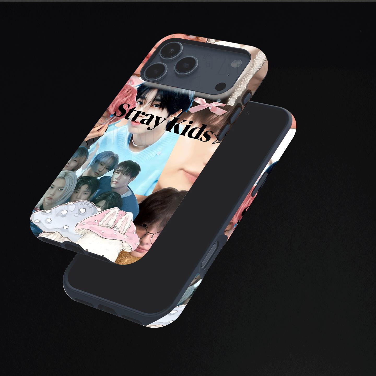 StrayKids拼贴硬壳磨砂磁吸手机壳适用苹果iphone17promax华为MATE80PROMAXOPPOFINDX9PRO小米15PROMATE70PRO