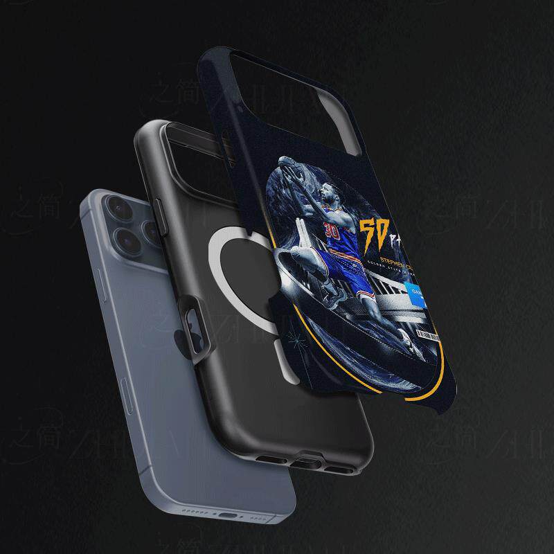 库里50分磨砂磁吸手机壳大孔亮面硬壳适用苹果iphone18promax华为PURAXVIEW1加ACE5竞速版荣耀X60PRO