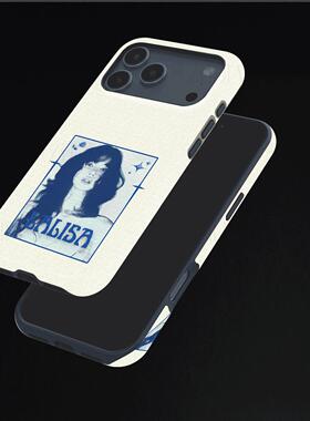 LISA蓝色肖像硬壳磨砂磁吸手机壳适用苹果iphone17promax华为小米17PROMAXFINDX8至尊三星S25ULTRAMATE80PROM