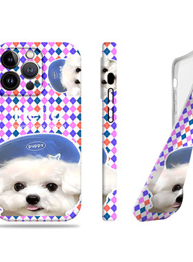 苹果17promax带帽猫咪狗狗菲林情侣手机壳适用苹果华为荣耀400PRONOVA14至尊荣耀GTPRO麦芒11三星S24PLUS