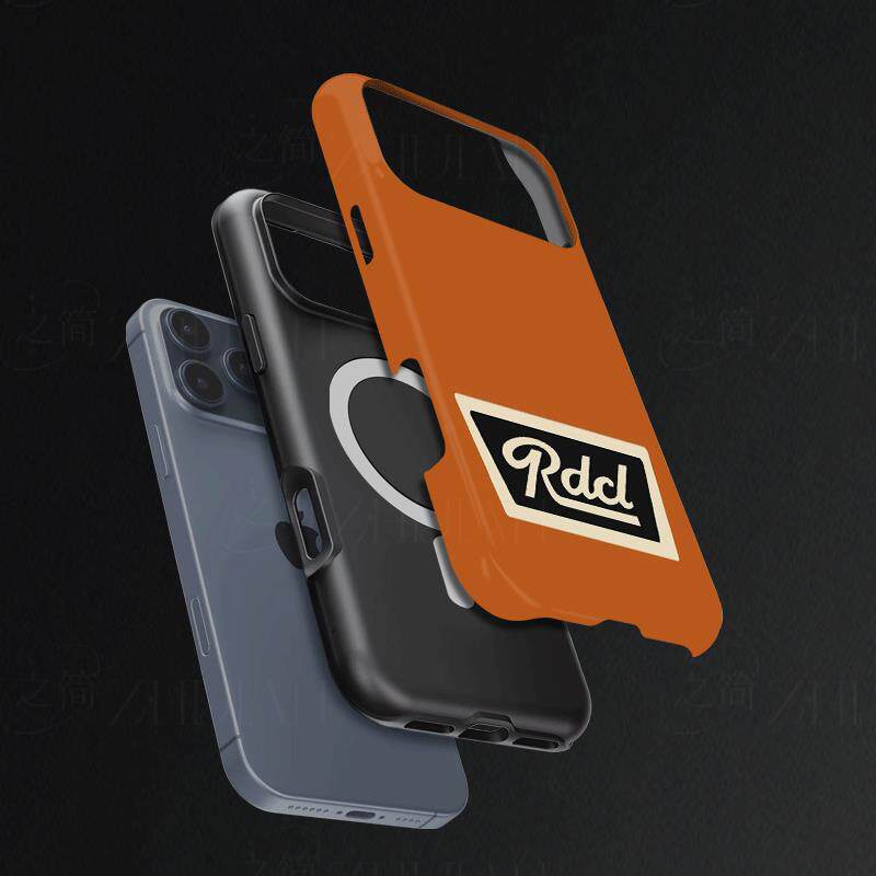 Rdcl标识磨砂磁吸手机壳大孔亮面硬壳适用苹果iphone18promax华为PURAXVIEW荣耀MAGIC4PRO红米K60至尊版