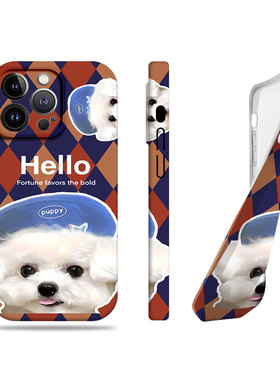 苹果17promax带帽猫咪狗狗菲林情侣手机壳适用苹果华为NOVA13红米K60E荣耀400PROVIVOY78PLUSVIVOX100PRO