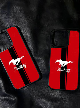 红底野马标手机壳大孔电镀黑框碳纤纹二合一磁吸适用苹果17promax华为P60PROMATE60PROPLUSPURA80PROPLUS