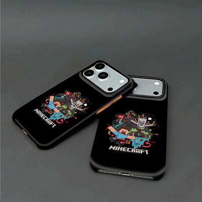 我的世界硬壳磨砂磁吸手机壳适用苹果iphone17promax华为FINDX8至尊VIVOX200PROMINIP70ULTRA小米14pro